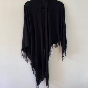 Black Fringe Shawl